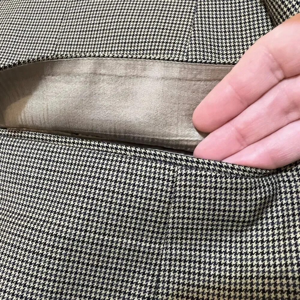 Brooks Brothers Mini Houndstooth Blazer Sport Coat Wool Cashmere Men's 43 Long - Picture 10 of 15